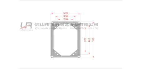 螺丝铝板连接矩形架-UR-RHB760520